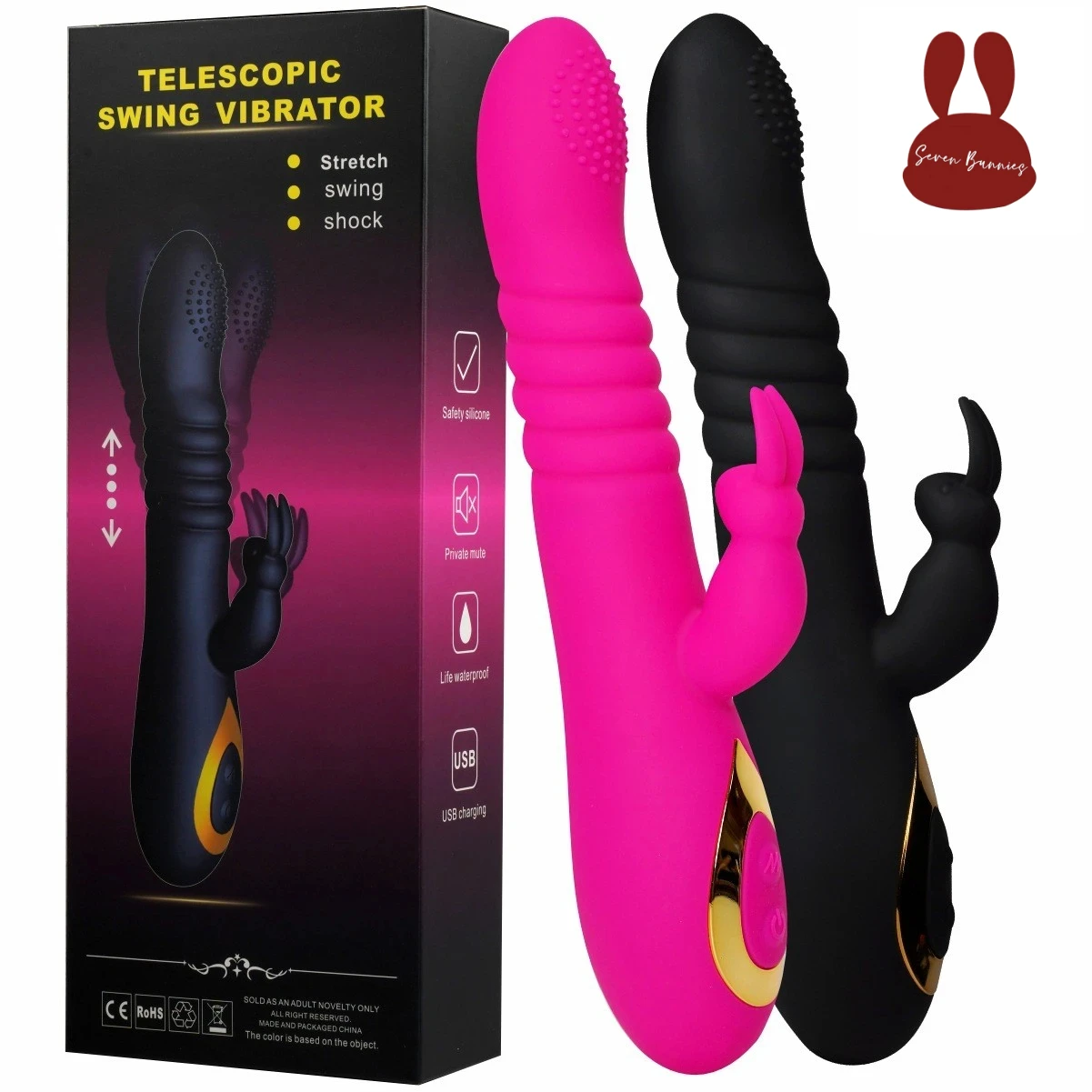 

Powerful Masturbation Vibrator Dildo Sex Toy Female G Spot Telescopic Vagina Stimulator Adult Supplies Silent Vibrator for Women