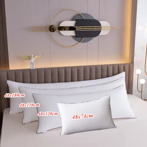 화이트 베개 코어 소프트 필링 베개, 목 및 바디 베개, 롱 쿠션, 48x7, 4, 48x12, 48x15, 48x180cm