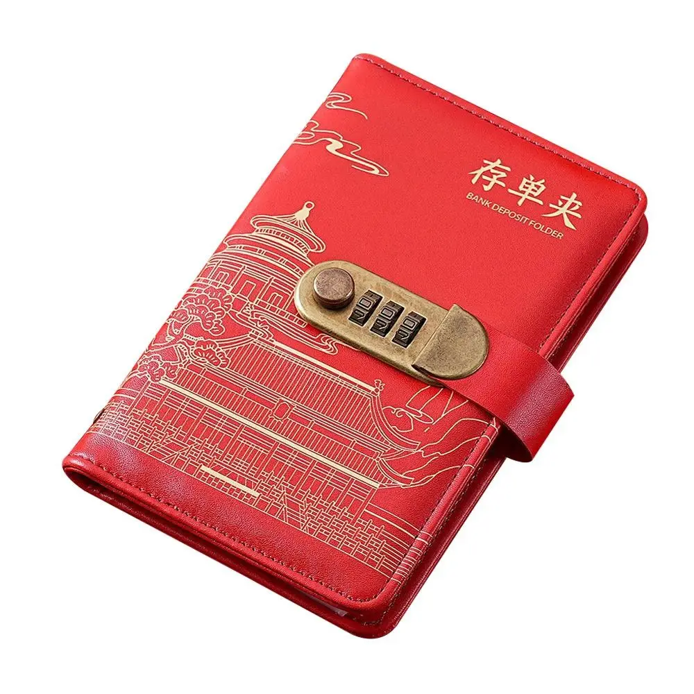 With Password Lock 100 Envelopes Money Saving Challenge Save Money Large Capacity Savings Binder Portable PU