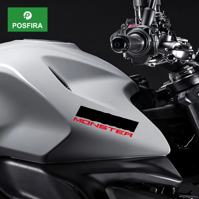 

POSFIRA Motorcycle Tank Sticker Vinyl Decals for Ducati Monster 696 937 821 796 1200 1200s 695 600 620 900 797 1100 Accessories