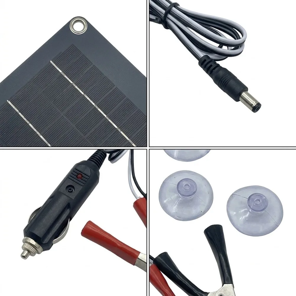 10W12V Monocrystalline Portable Solar Panel Trickle Charger For Various Vehicles Cars Motorcycles And For Rvs Trickle Charger