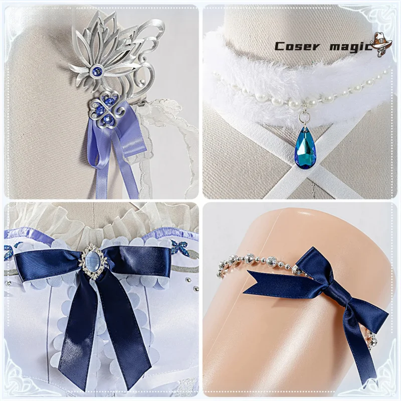 أنيمي بانج دريم! روزيليا كراون سلسلة أكو أوداجاوا تأثيري حلي موحدة حفلة الهالوين للنساء الرجال كرنفال الدعائم