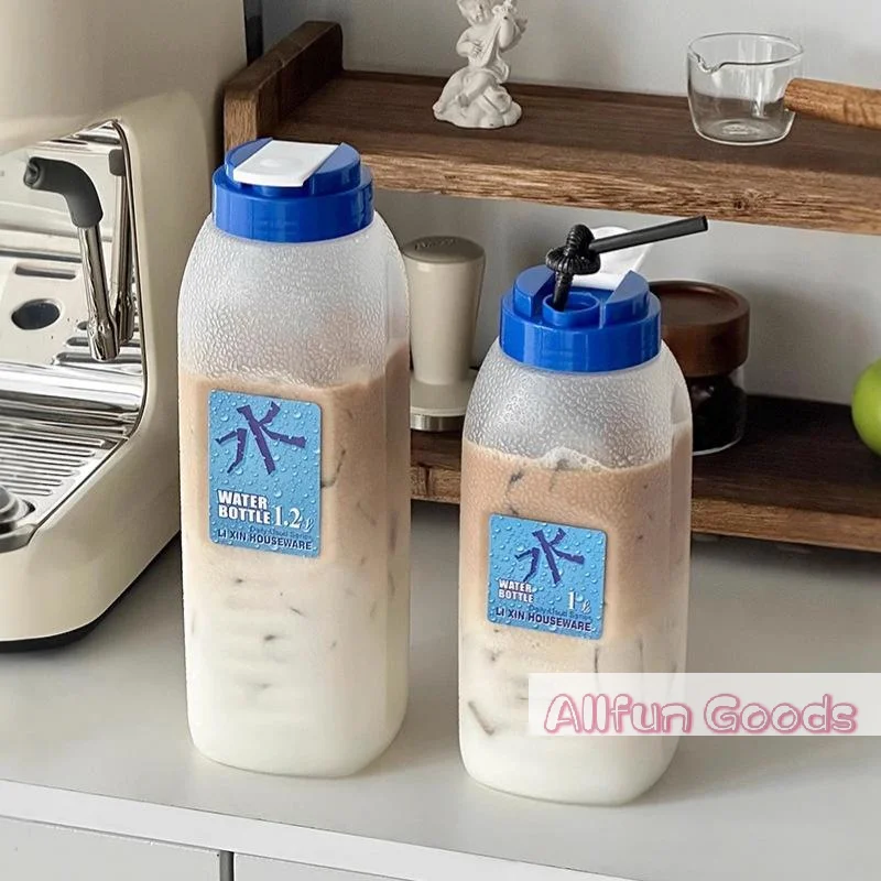 Large Capacity Plastic Water Pitcher With Lid, Portable Juice Dispenser Carafe For Home, Restaurant, Iced Coffee & Cold Drinks