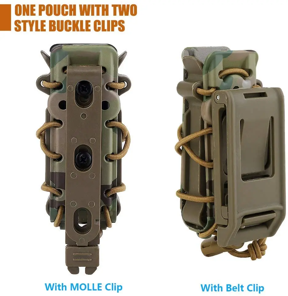 Tactical Alien 9MM 45PAC Magazine Pouch Molle&Belt Buckle Holster Hunting Outdoor Sports Airsoft Accessories