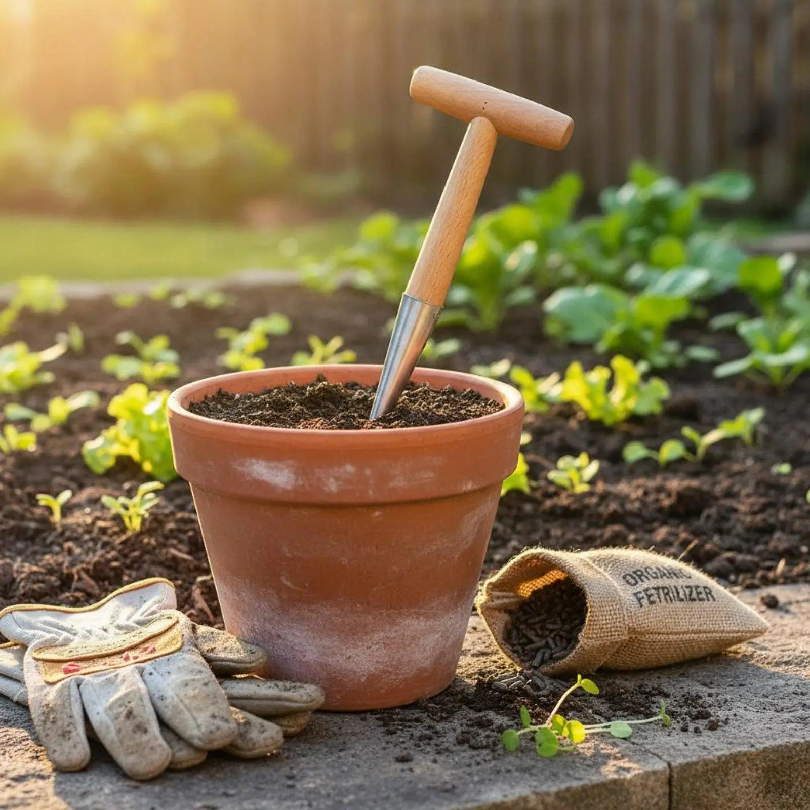 3 Pieces Gardening Planter Dibble Tool with T Handle Soil And Hole Maker Comfortable Grip And Tip for Fast Planting Suitable