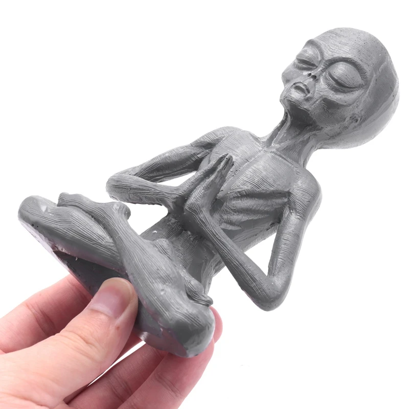 Meditation Statue Mini Resin Ornament Garden Home Office Yard Art Decor for Indoor Outdoor-A79M