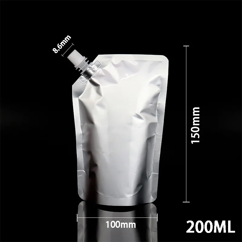 StoBag 50/100pcs Aluminum Foil Liquid Nozzle Bags Packaging Drinking Juice Beverage Sealed Storage Reusable Pouches Wholesale