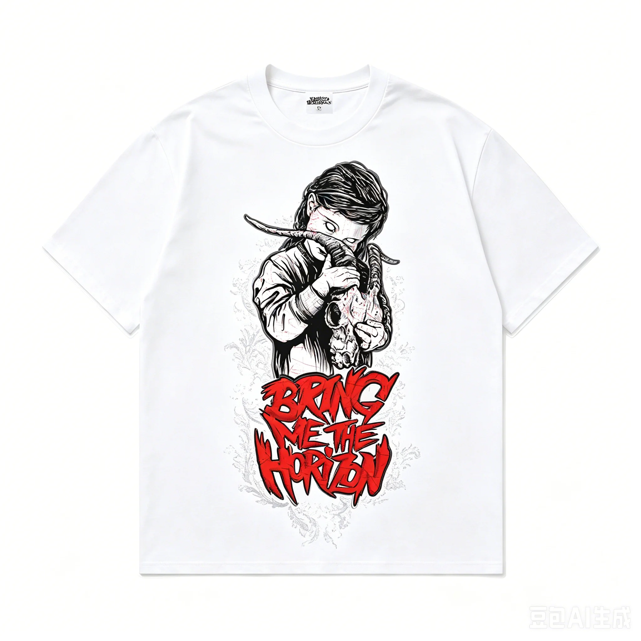 Bring Me The Horizon Count Your Blessings Goat Girl Tshirt 100%Cotton Men's Women's Popular Oversized Fashion Tshirt Streetwear