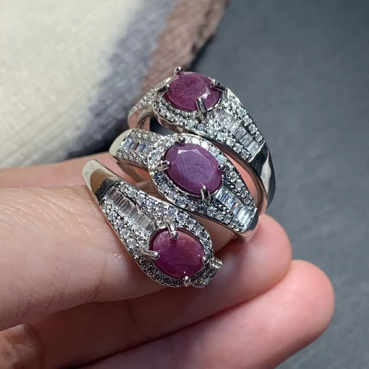 

Natural Ruby Ring Adjustable Female Classic Ring Jewelry for Women Gift Wholesale High Quality Vintage Fine
