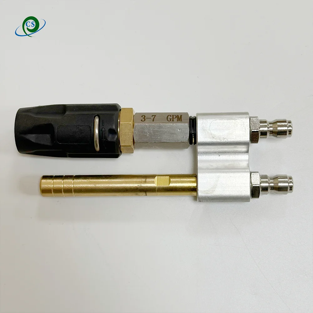 Adjustable Downstream M5 Twist Nozzle 2-in-1 High Pressure Washer Long Range Soap Nozzle Washing Shooter Tip for Pressure Washer