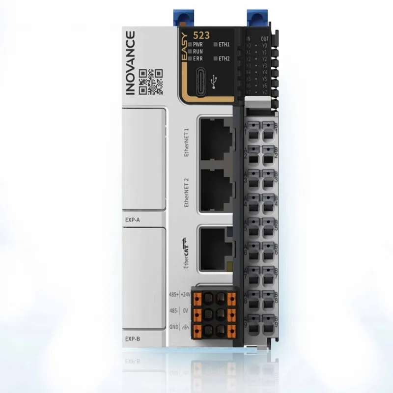 INOVANCE PLC Easy521-0808TN Potente control de movimiento, comunicación EtherCAT, Ethernet/IP a los unidades, Modbus TCP con HMI