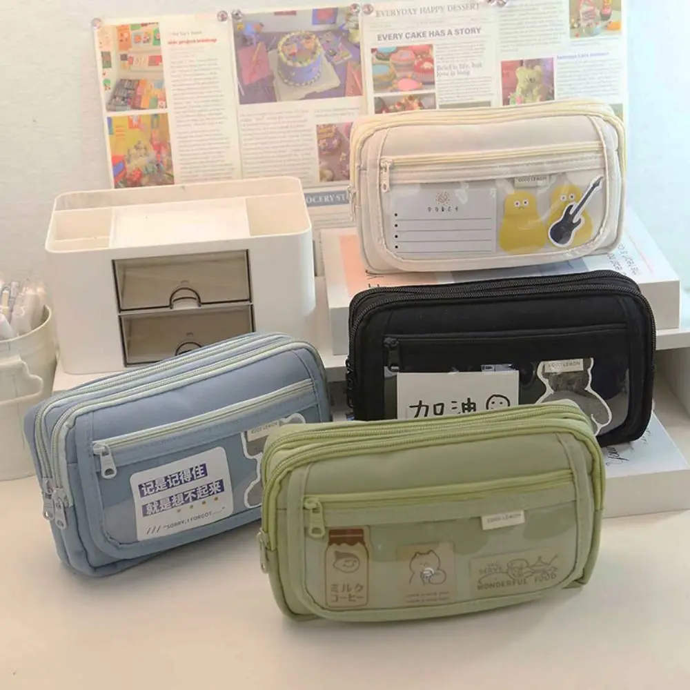 

Пенал большой емкости, Многофункциональный Холщовый органайзер для канцелярских принадлежностей, сумка для ручек, однотонная сумка для хранения канцелярских принадлежностей, студенческий подарок