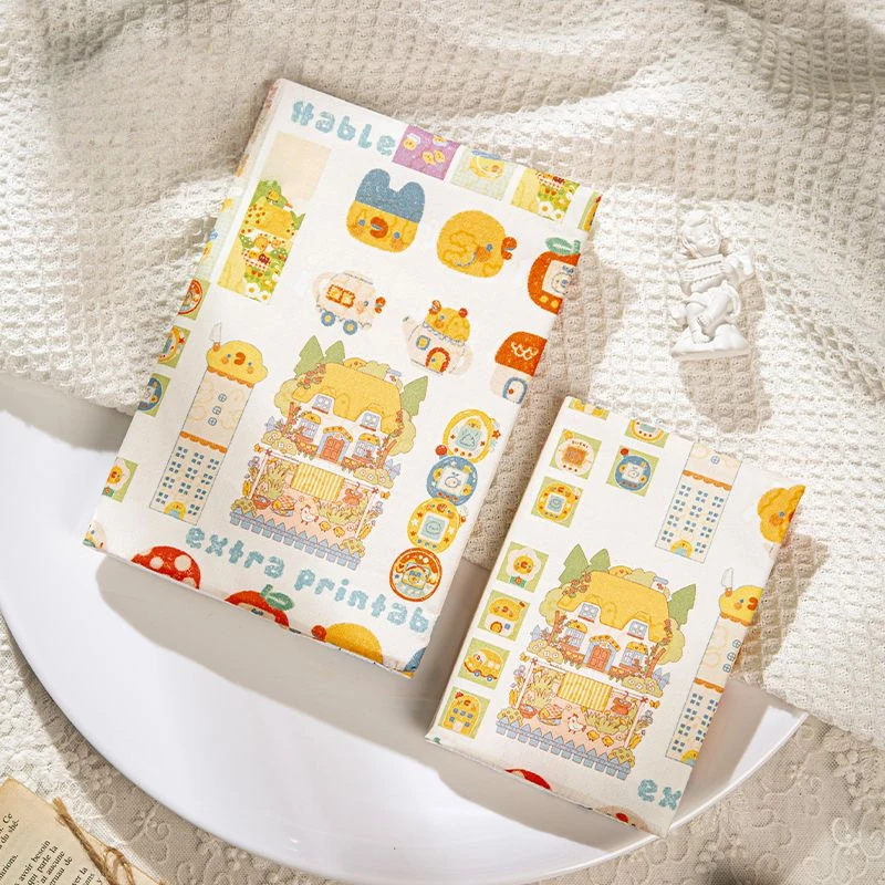 

A5 Retro Flower Printing Cloth Book Cover Handmade Weekly Diary Planner Notebook Sleeve Protector Office Stationery Supplies