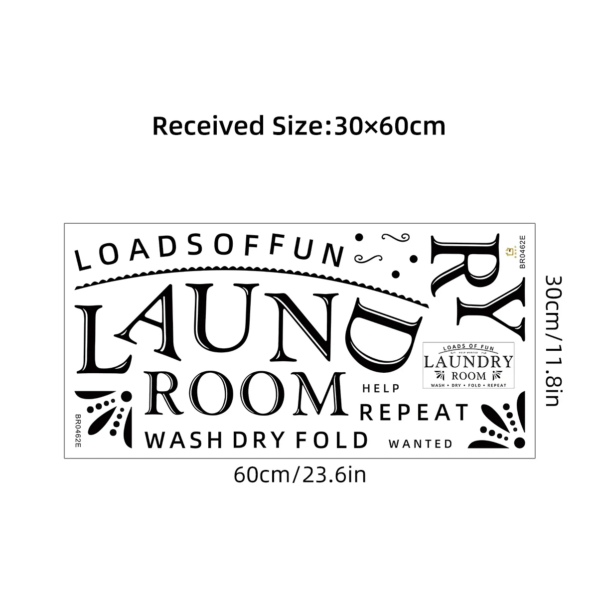 1Pc English Laundry Room Text Wall Stickers Home Decor Accessories Living Room Bedroom Decoration Wall Decals