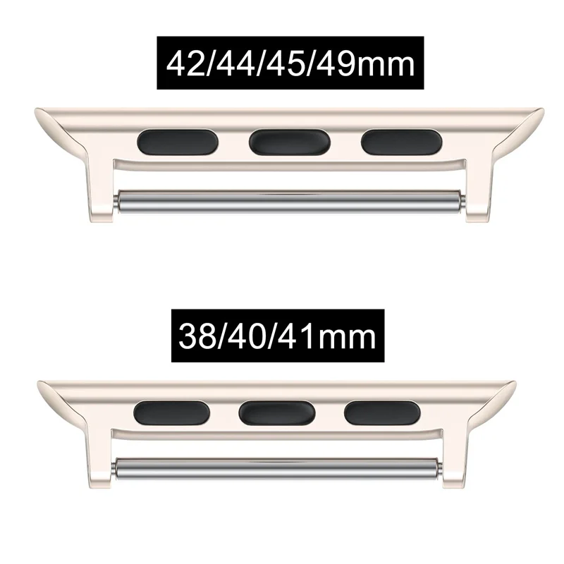 Metal Stainless Steel Connector Adapter for Apple Watch Ultra 49mm 44mm 40-42-45mm 41mm watchbands 2pcs Connectors Accessories