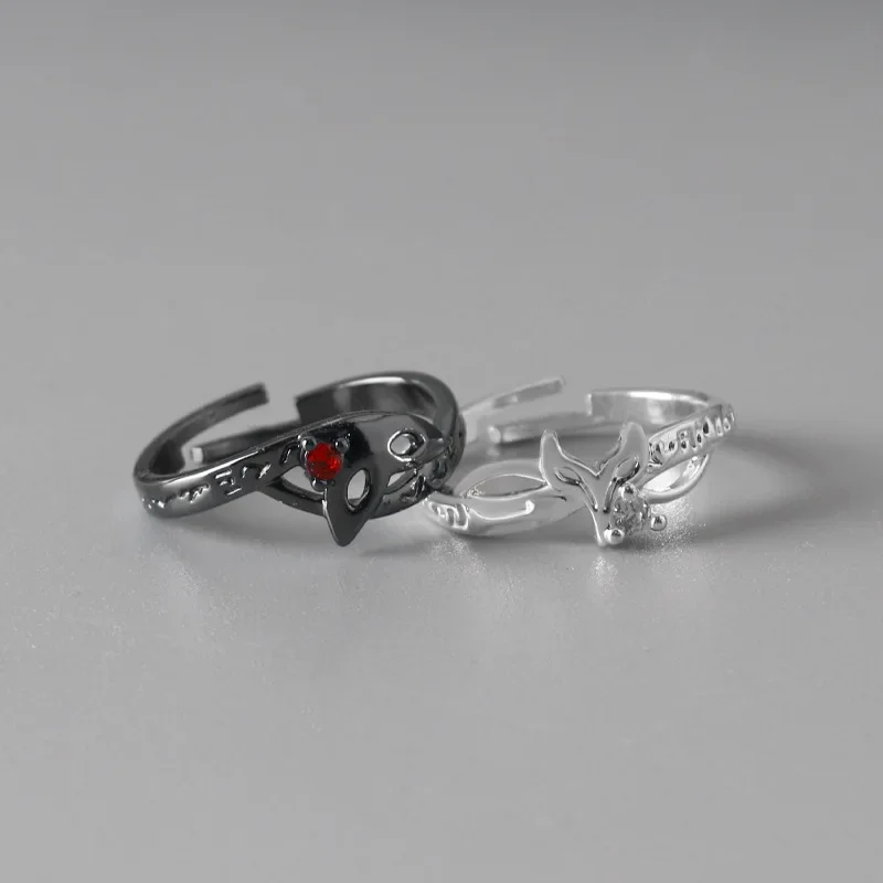 Game Persona 5 Ring Amamiya Ren Fox Mask Adjustable Finger Rings for Women Men Cosplay Jewelry Accessories Gift