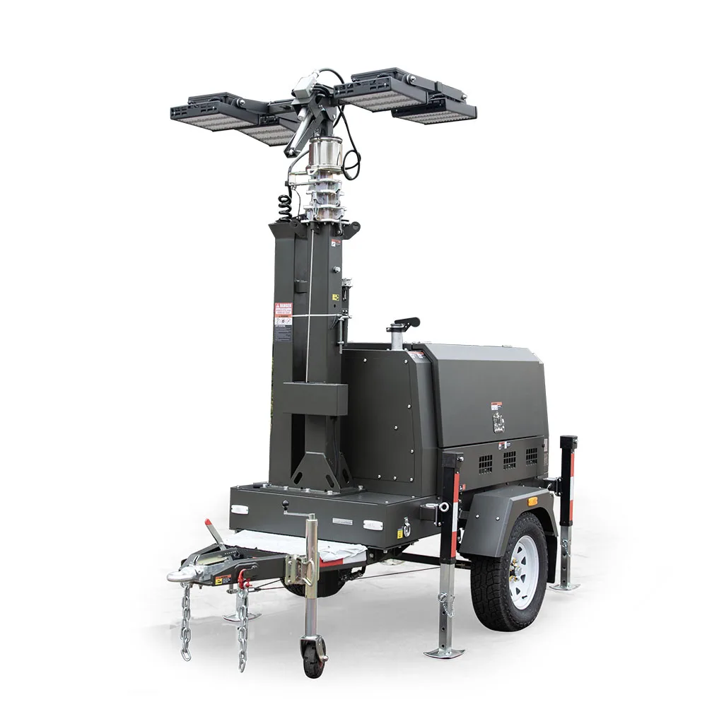 Portable Mobile Diesel Lighting Tower with 100L Fuel Tank Chinese Engine Brand