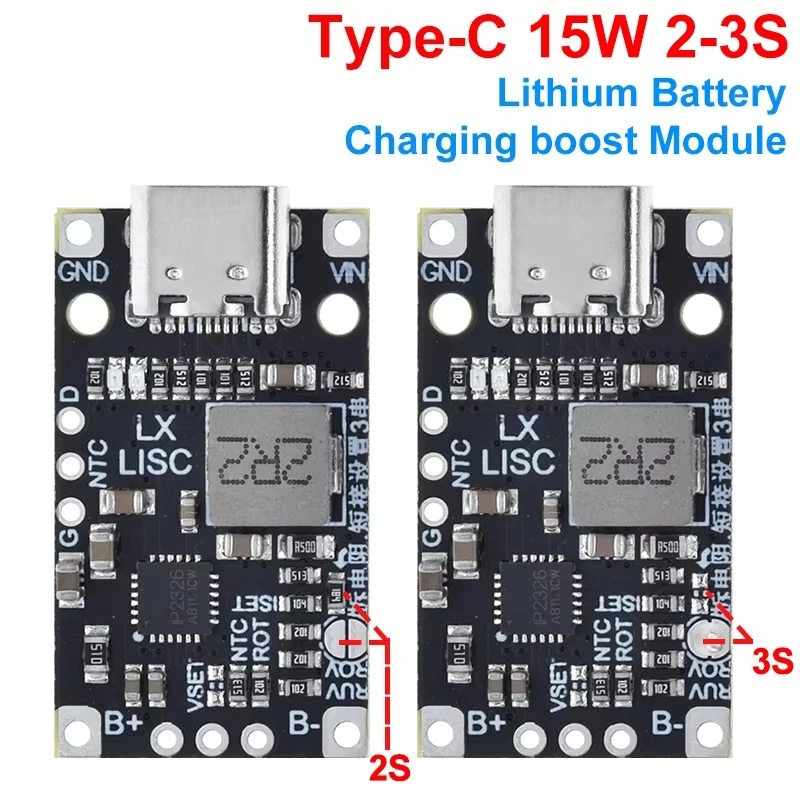 3.7V lithium battery 5V charging 2/3 series lithium battery boost charging module supports QC fast charging
