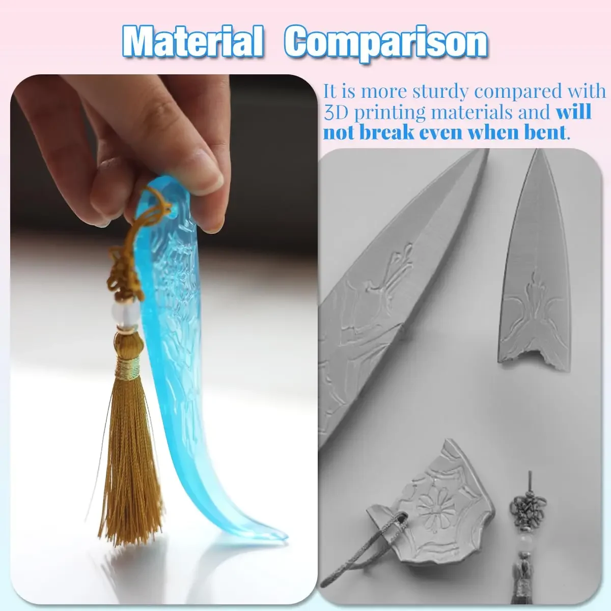Hot 3pcs Sets Light Blue Resin Cosplay Dart Weapons Roleplay Props For Girl Group Idol Halloween Carnival Costume Accessories