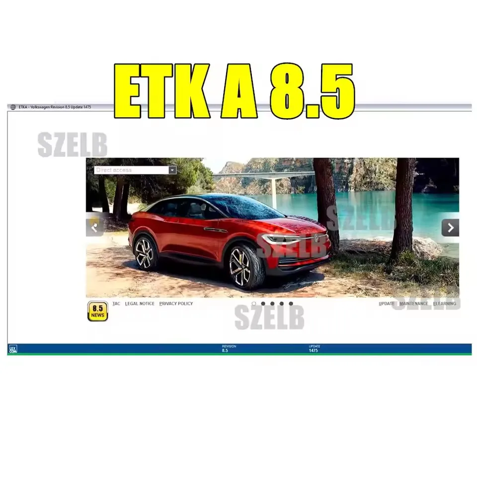 Elsawin 6.0 مع برنامج إصلاح السيارات ETK 8.5 على كتالوج الأجزاء الإلكترونية HDD بسعة 250 جيجابايت AAA