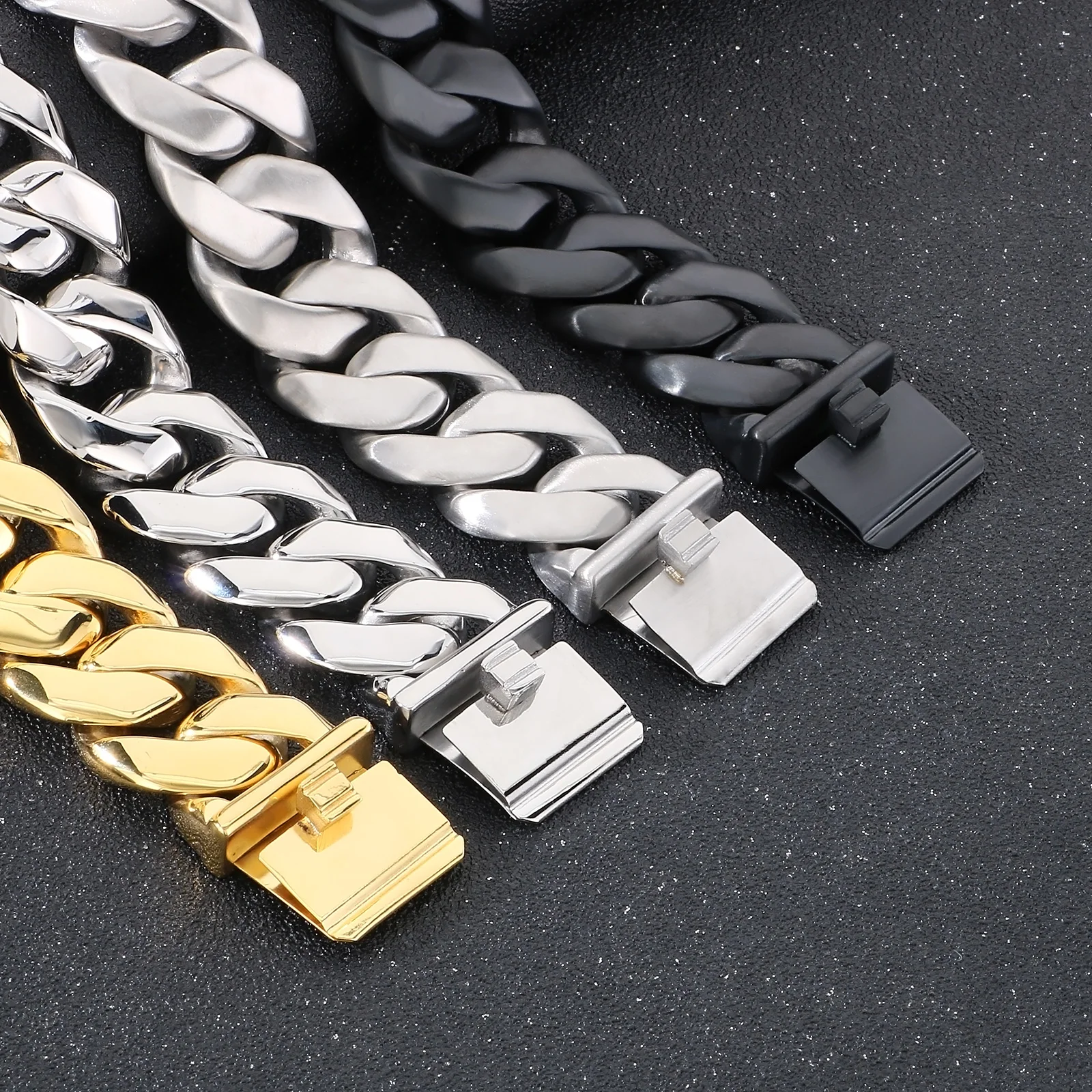 24mm Classic Cuban Chunky Chain Bracelet - Stainless Steel 316L - KB26787-D