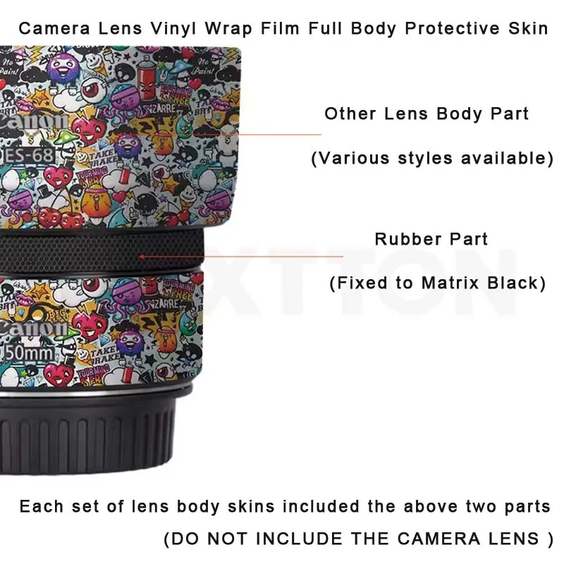 50 1.8 Camera Lens Sticker Premium Sticker Huid Textuur Beschermer 3M Vinyl Wrap Cover Folie Voor Canon Ef 50Mm F 1.8 Stm Ef50 F1.8