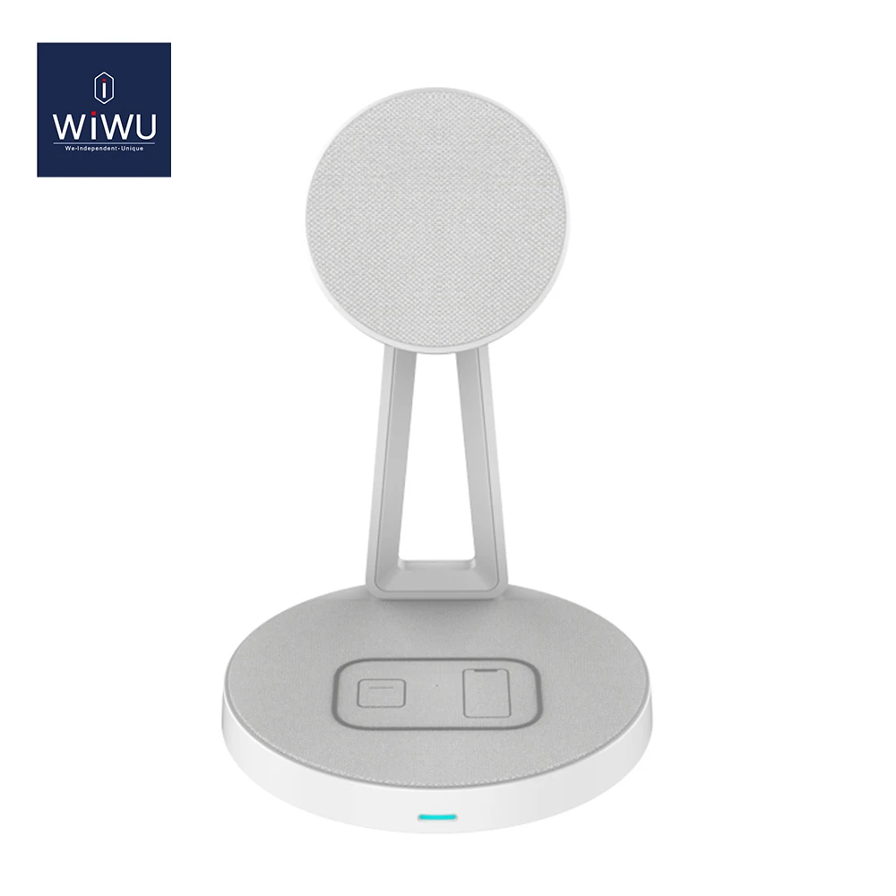 

WiWU 2 in 1 Magnetic Wireless Charger 15W Universal Mobile Phone Charge for iPhone 16 15 14 Type -C Port Charge for Airpods Pro