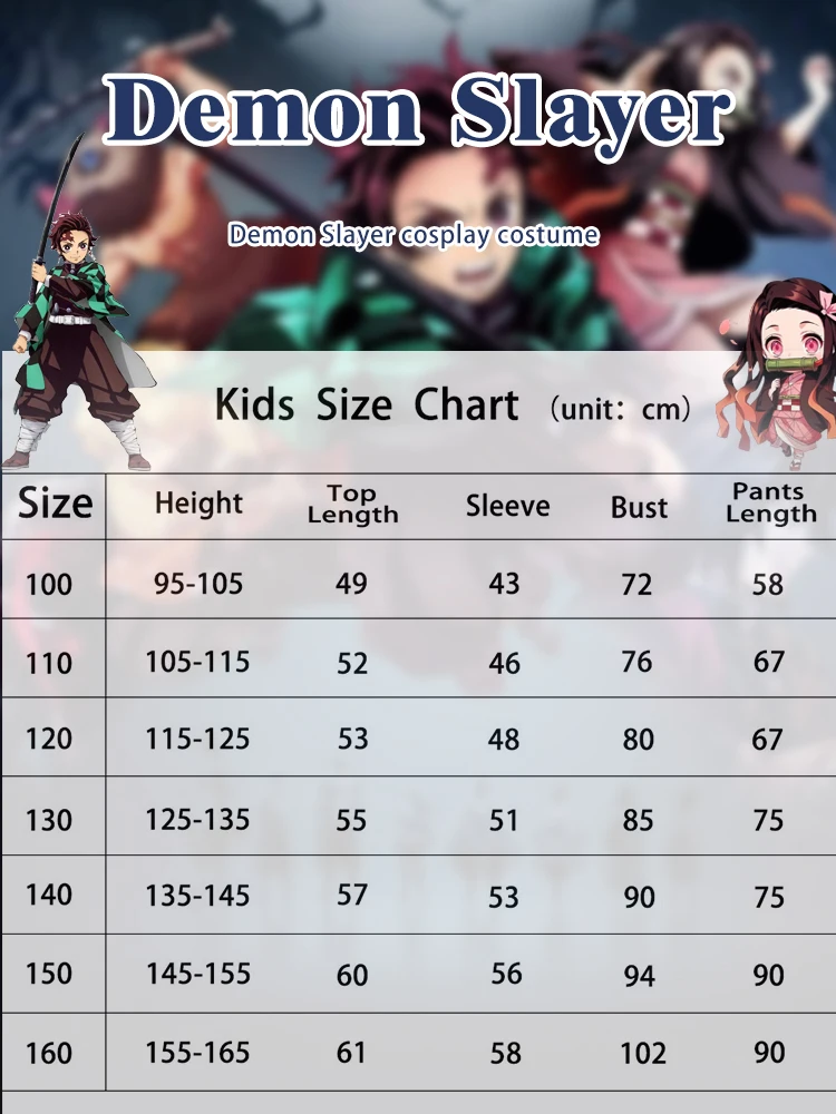 Набор для косплея Demon Slayer: Tanjiro Nezuko Zenitsu Inosuke Hashira & Demons, костюм, парик, 9 шт., полная коллекция для конвенции