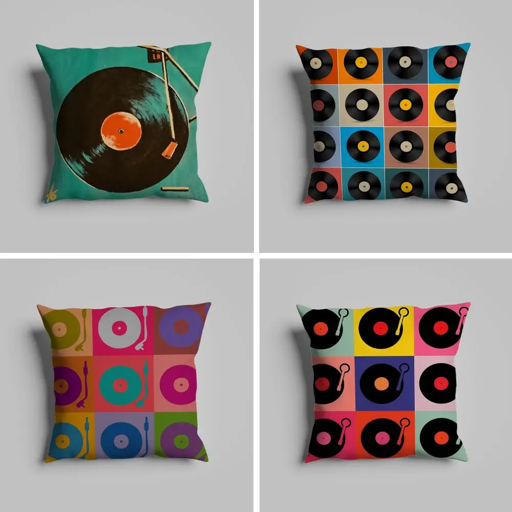 

Vinyl Record Pop Art Pillow Case luxurious home office, sofa decorative Multi sized car seat cushions, pillowcases