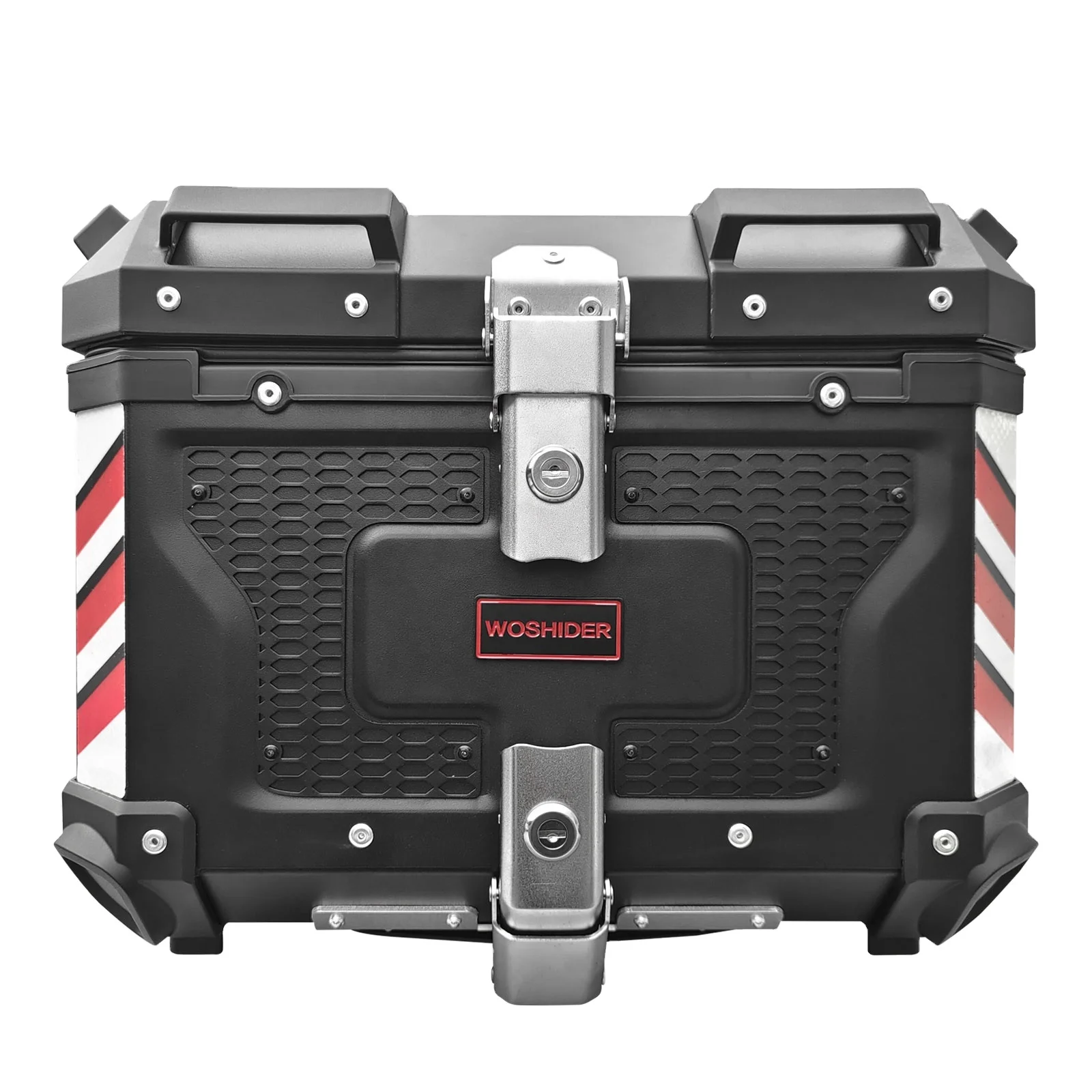

STLF Factory OEM 45L Motorcycle Top Box Motorcycle Accessories Silver New Top Box Aluminum Alloy Black Motorcycle Box WOSHIDER