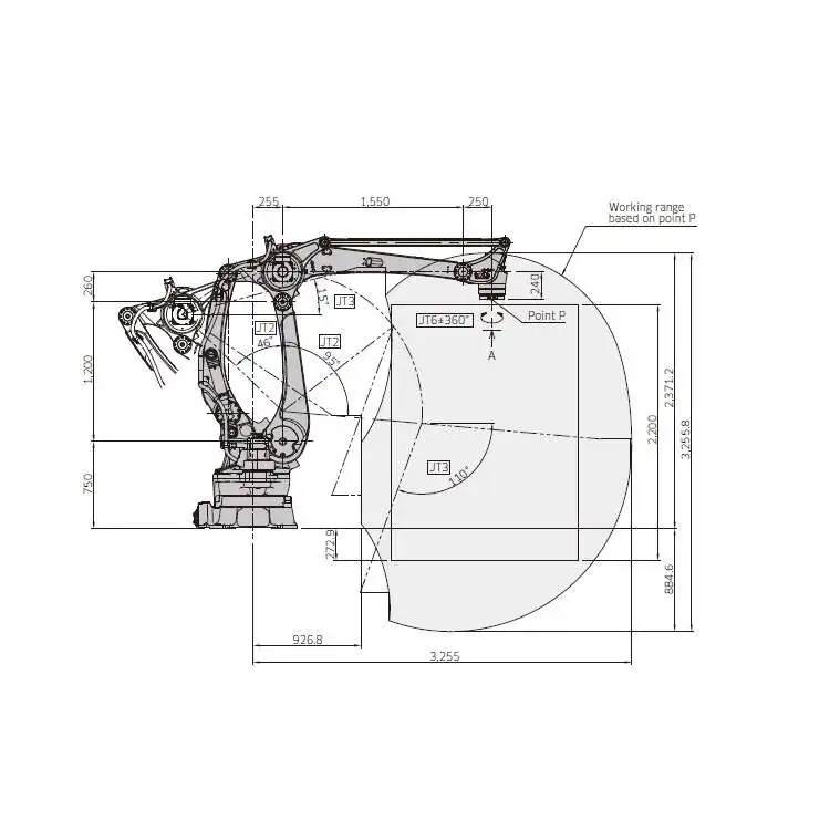 4 Axis Robot Arm 180kg Payload with Robotic Gripper for Pallets End of Line Palletizing Solutions view 2