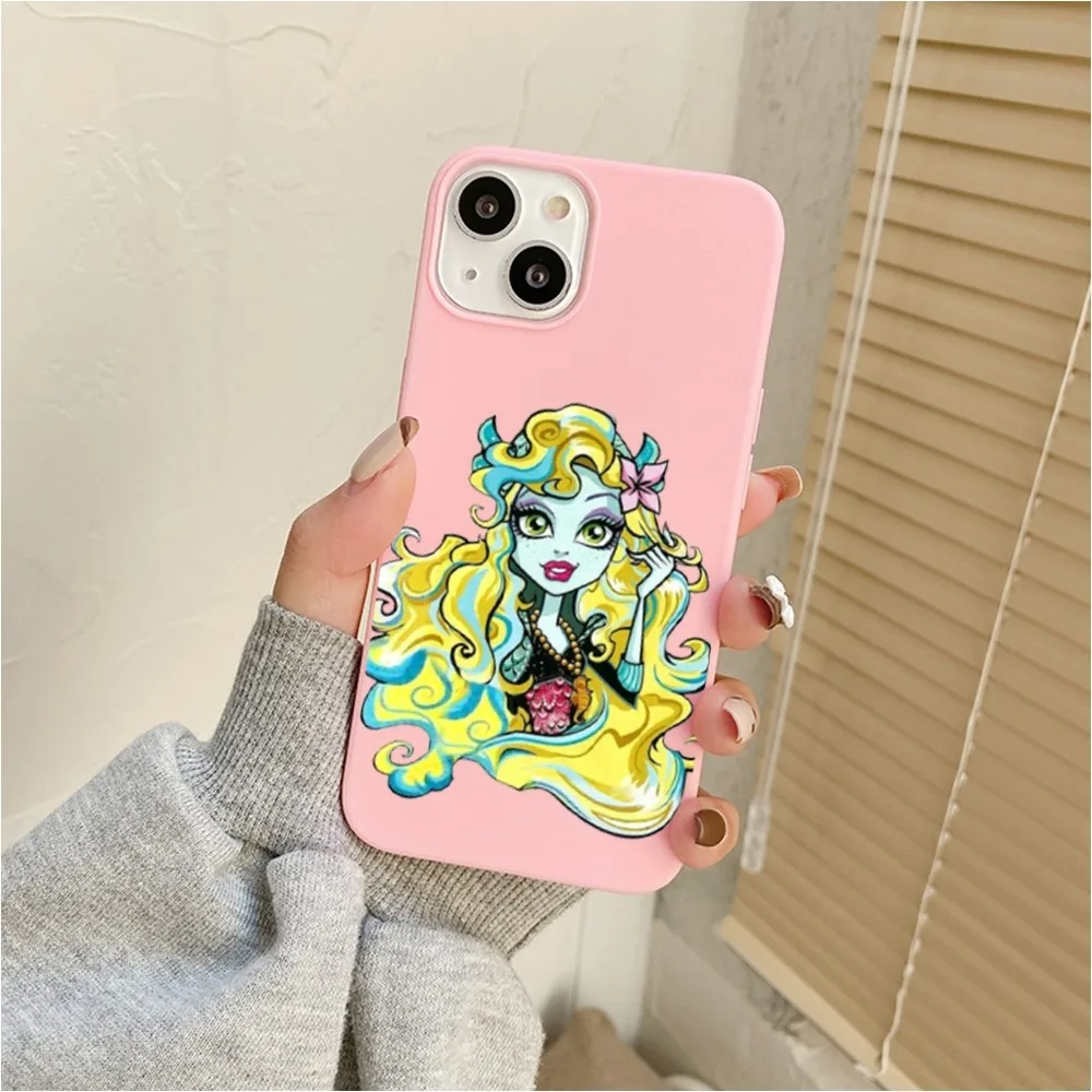 M-Monster H-High School Phone Case For Iphone 11 13 14 Pro Max X Xr Xs Max Se2020 12mini Pink Cover Case