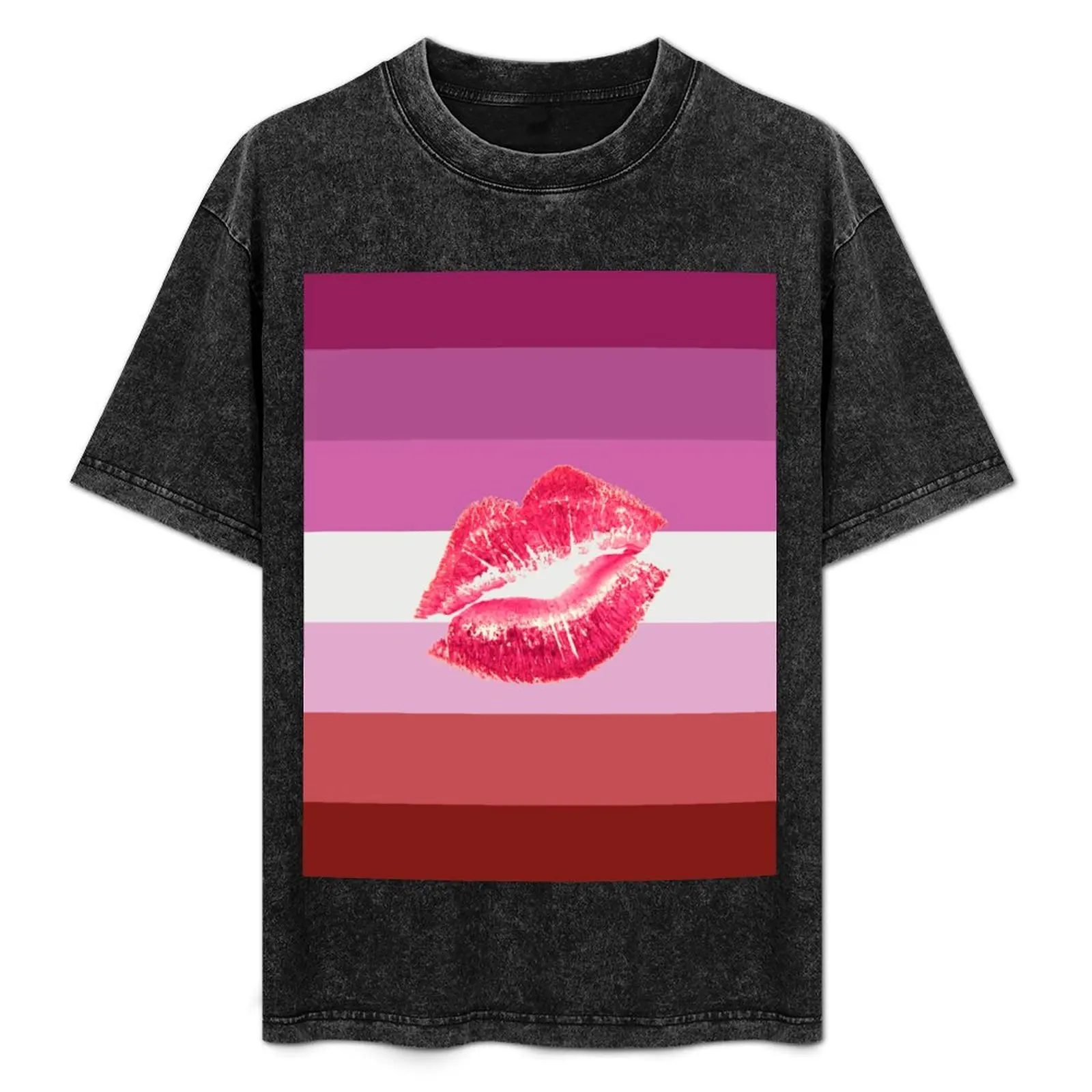 Lipstick Lesbian Flag T-Shirt man t shirt summer tops boys whites Blouse men t shirts high quality