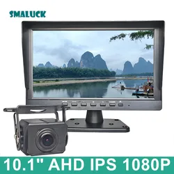 SMALUCK 10.1inch AHD IPS Car Monitor 1080P IP68 Starlight Night Vision AHD Rear View Car Camera for Car Bus Houseboat Truck