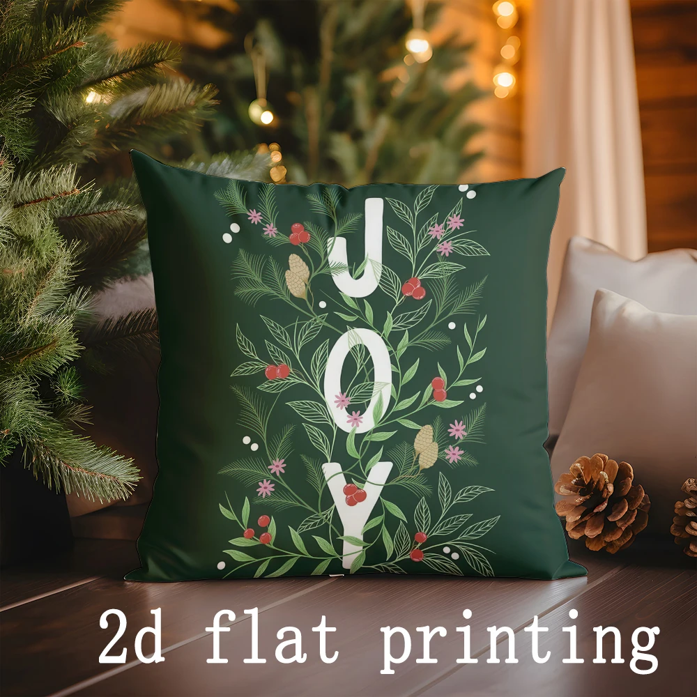 Dekorasi Rumah Sarung Bantal Dekoratif Selamat Natal Cocok Untuk Sofa Kamar Tidur Mobil Sarung Bantal Bantal Persegi Panjang Bantal Sandaran