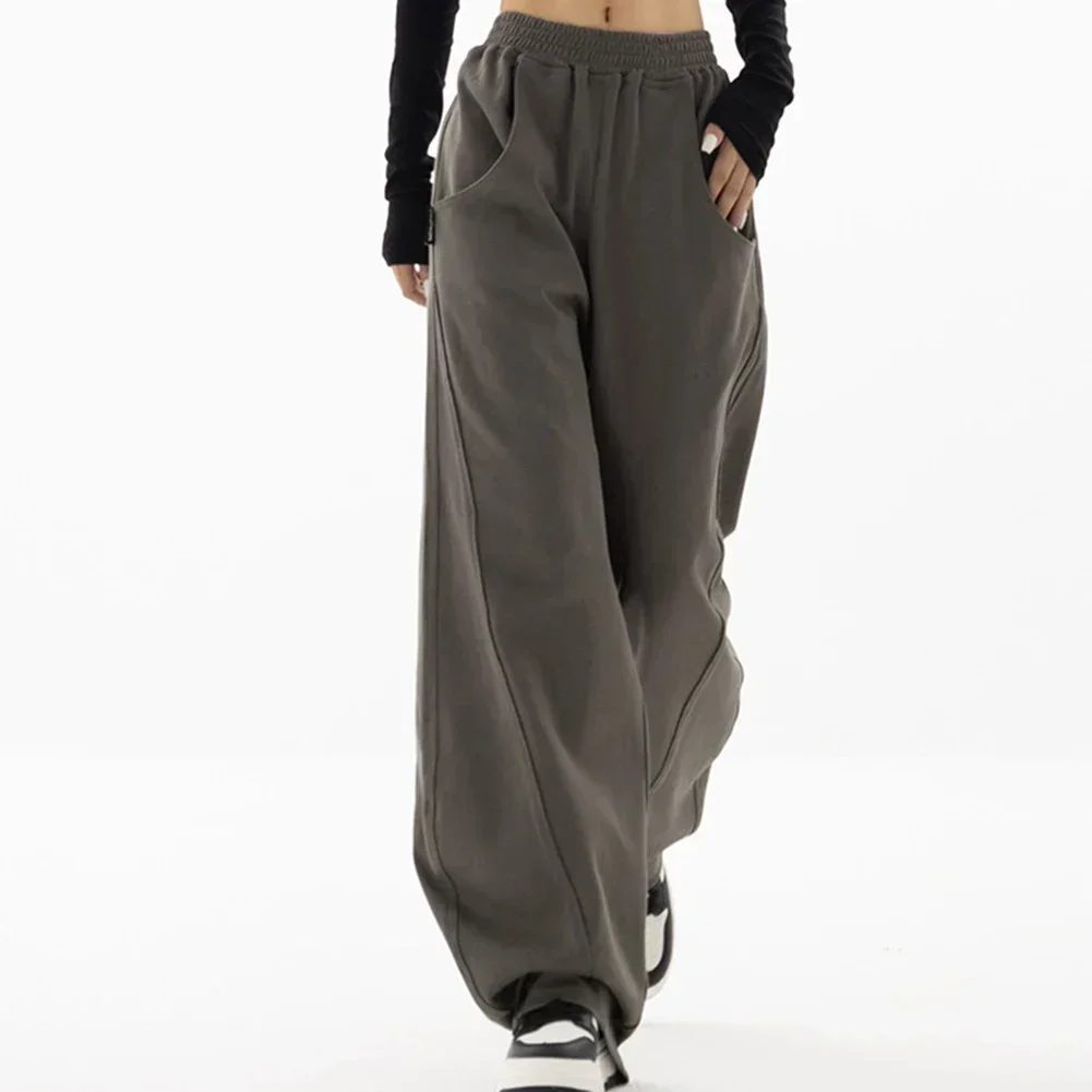 Women's Sports Pants Straight Leg Loose Wide Leg High Waist Casual Sports Pants