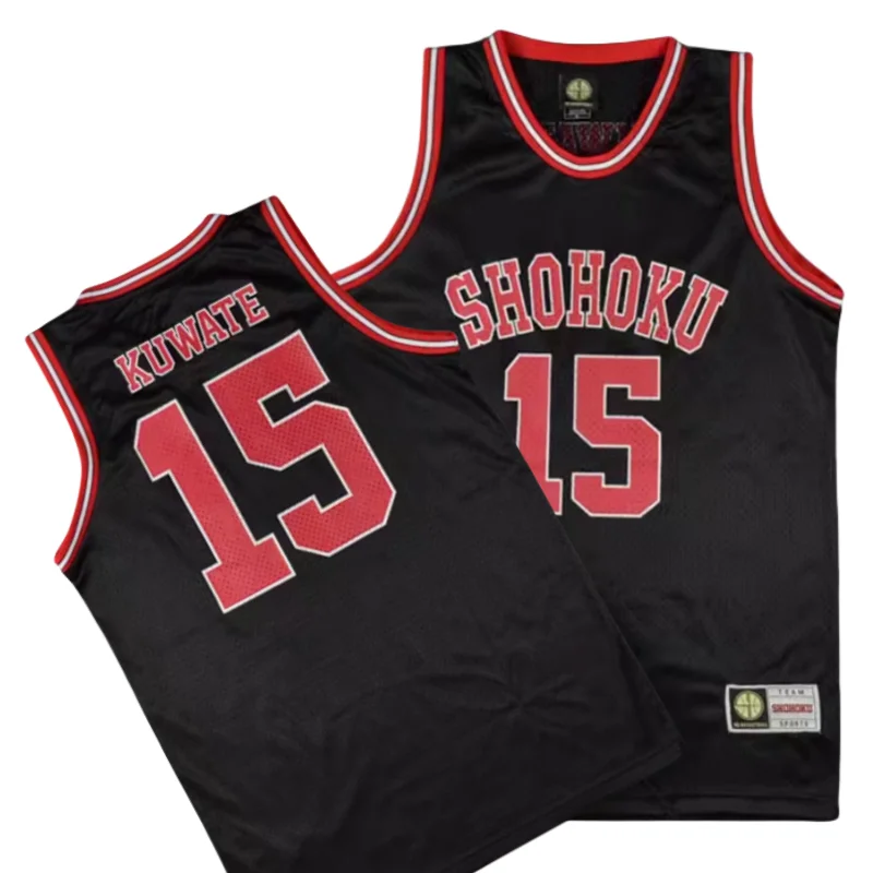 Anime Slam Dunk Shohoku #15 Kuwata Toki Basketball Trikot Cosplay Uniform Tank Tops Shirt Herren