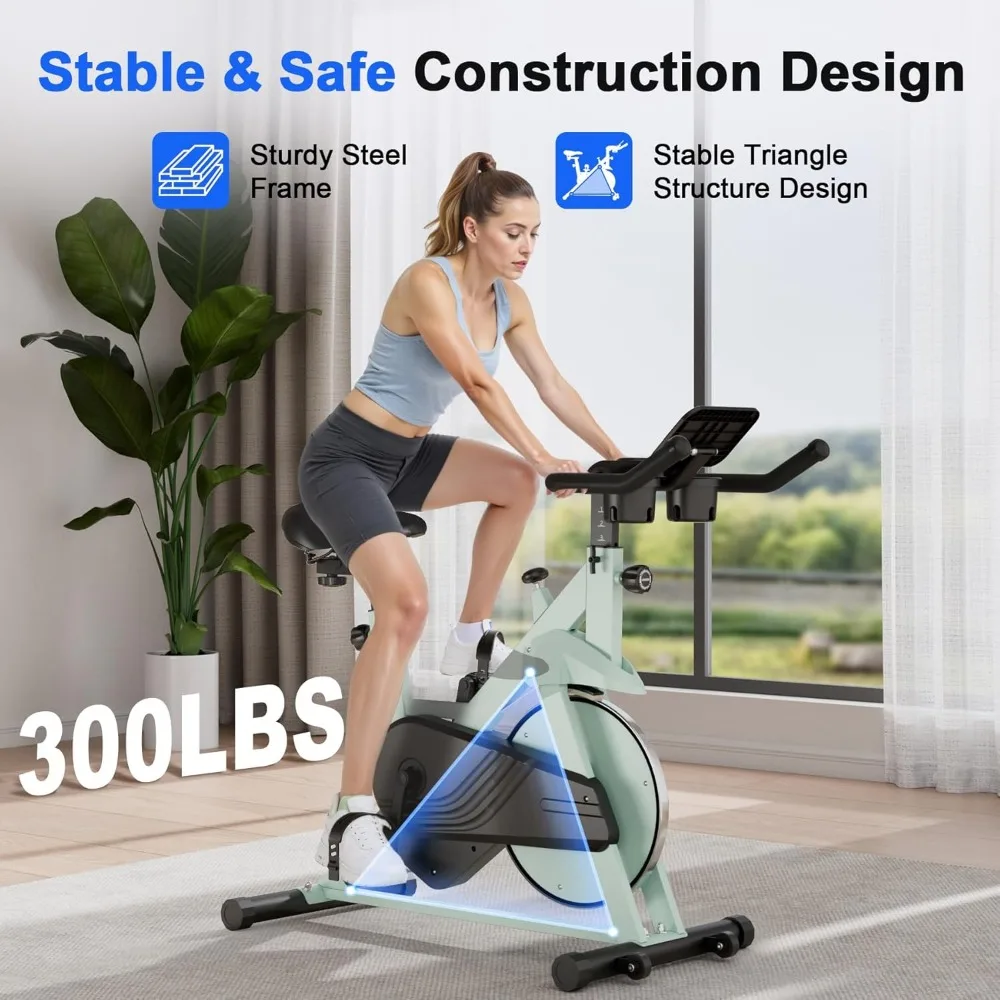 دراجة ركوب الدراجات الداخلية في صالة الألعاب الرياضية المنزلية مع مقاومة مغناطيسية 32 مستوىًا وسعة وزن 300 رطل