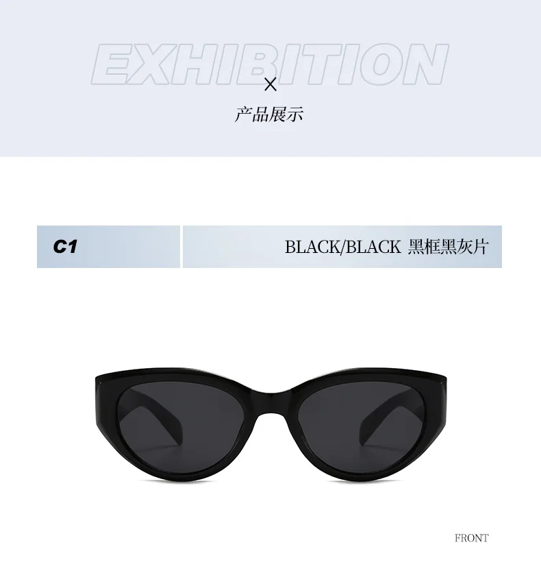 Trendy Beliebte Cat Eye Sonnenbrille Weiblich Männlich Luxus Marke Designer Brillen Outdoor Fahren Reise Schatten Unisex UV400 Lentes – Detail 9