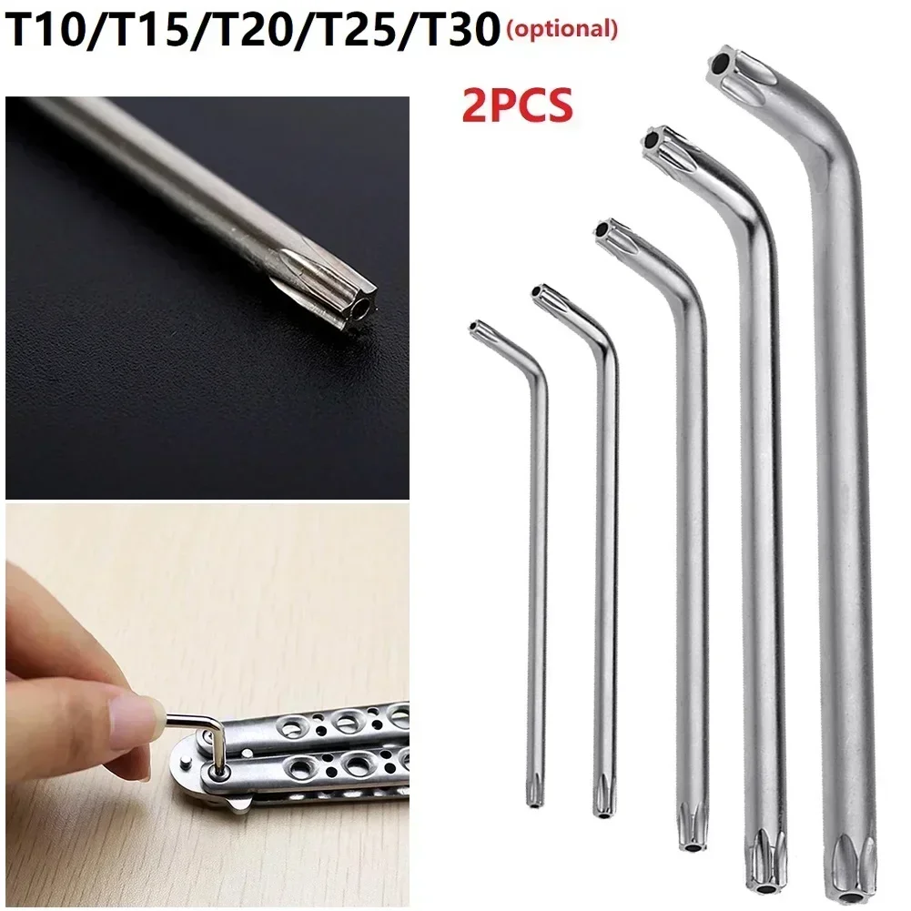 2pcs/set Torx Screwdrivers T30 T20 T25 T15 Double-End 2-Way Mini Torx Screwdriver Alloy Steel Screw Driver Spanner Wrench To