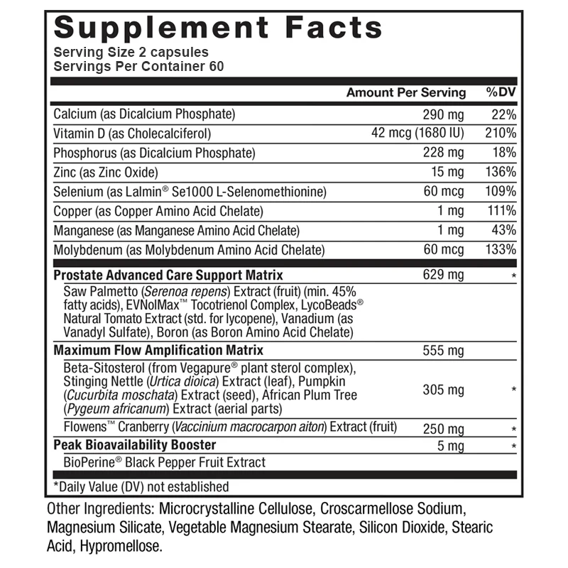 Saw Palmetto Supplements Men\'s Health Capsules Premium Formula Non-GMO