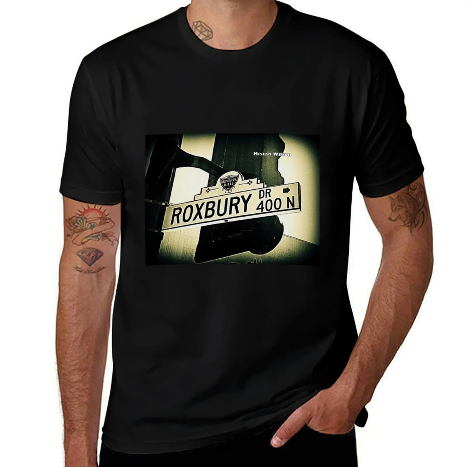 

Футболка Roxbury Drive, Беверли-Хиллс, Калифорния от Mistah Wilson, мужская повседневная футболка, хлопковая футболка для мужчин