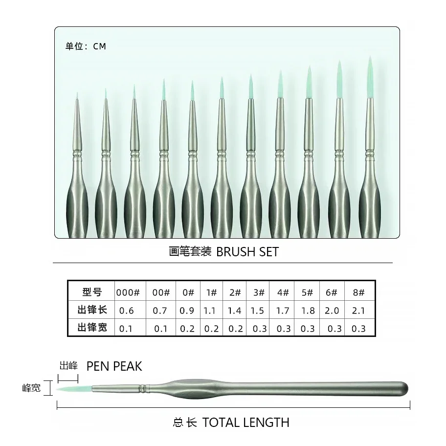 Modelo ferramenta gancho caneta revestimento de náilon caneta para gundam modelo de construção modelo militar diy 11 peças conjunto TOO-61