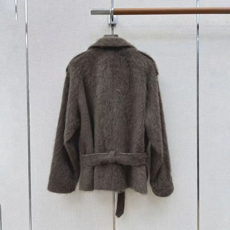 Women's Mid-Length Double-Breasted Wool Coat, Fashionable, Casual, and Versatile Trench Coat, High-Quality Coat, 2026, New y2k