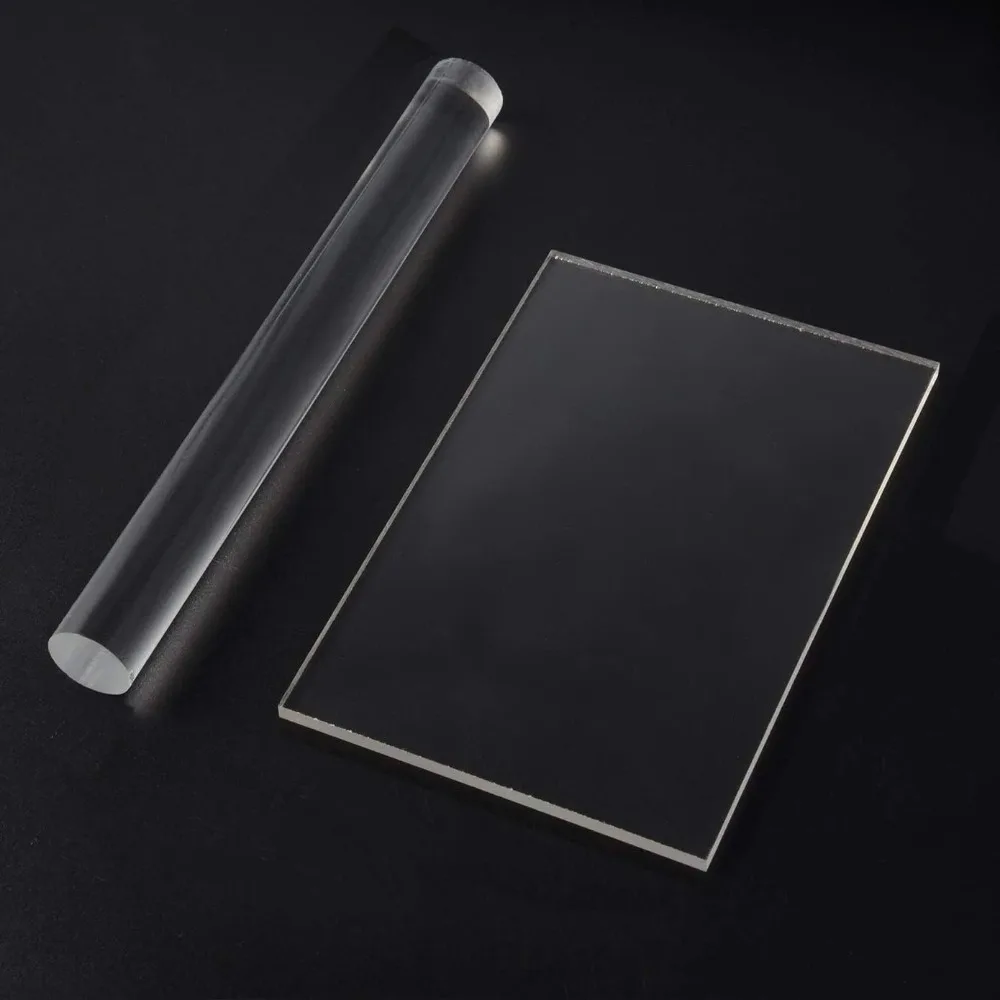 

Acrylic Clay Roller with Acrylic Sheet Acrylic Round Clay Non-Stick Rollers for Shaping and Sculpting, Polymer Clay Craft Tool