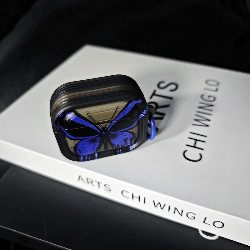 حافظة على شكل فراشة زرقاء لأجهزة Apple Airpods Pro 3 1st 2nd 3rd غطاء الجيل لأجهزة Airpods 4 2 Gen New Air Pods غطاء حماية #6