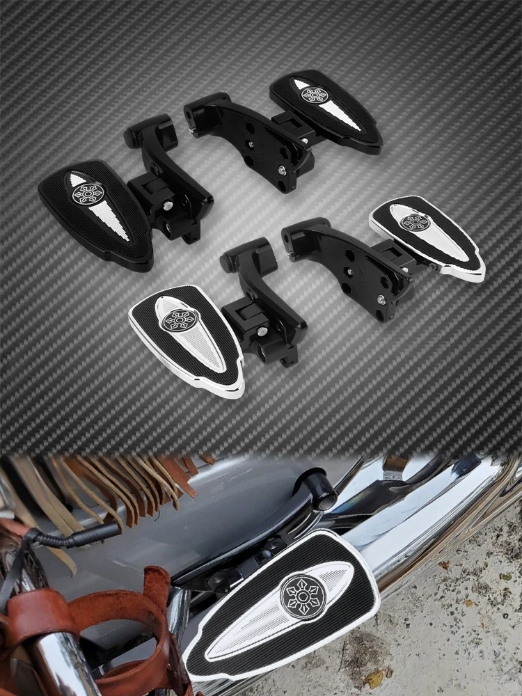 Motorrad-Beifahrer-Trittbrett mit Halterungssatz, Fußrasten, Fußstütze für Indian Challenger Springfield Chief Chieftain Roadmaster