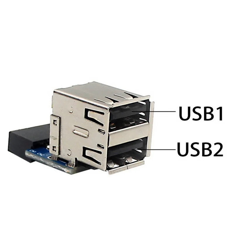 

USB2.0 9 Pin 10 pin to A Port Converter Adapter PH29 Style for Desktop PC Computer Motherboard Inbuilt USB KEY Dongle Adapter