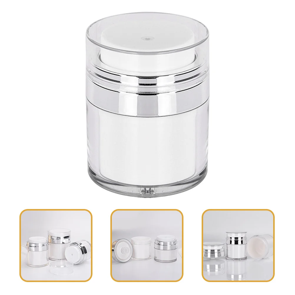 

2Pcs Airless Pump Bottles 30Ml Empty Moisturizer Pump Jars Lightweight Compact Cream Jar Vacuum Bottle Dispenser for Travel