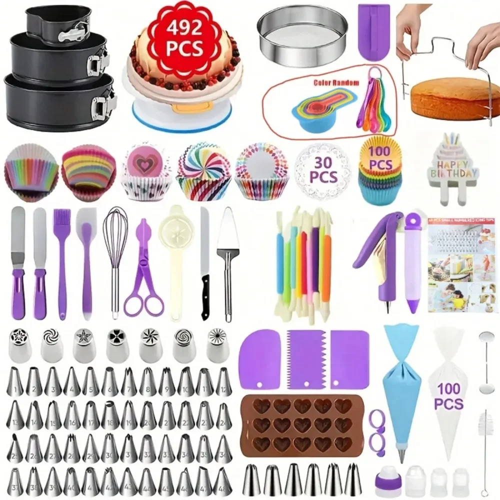 Cake decorating kit components